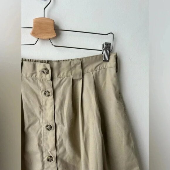Tilley endurables utility high waisted front buttons skirt vintage tan color - Picture 2 of 13